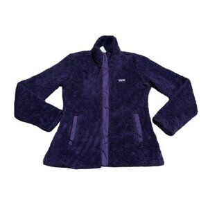 Patagonia Women’s Purple Full Zip High Pile Jacket Coat Size Small 25596FA14
